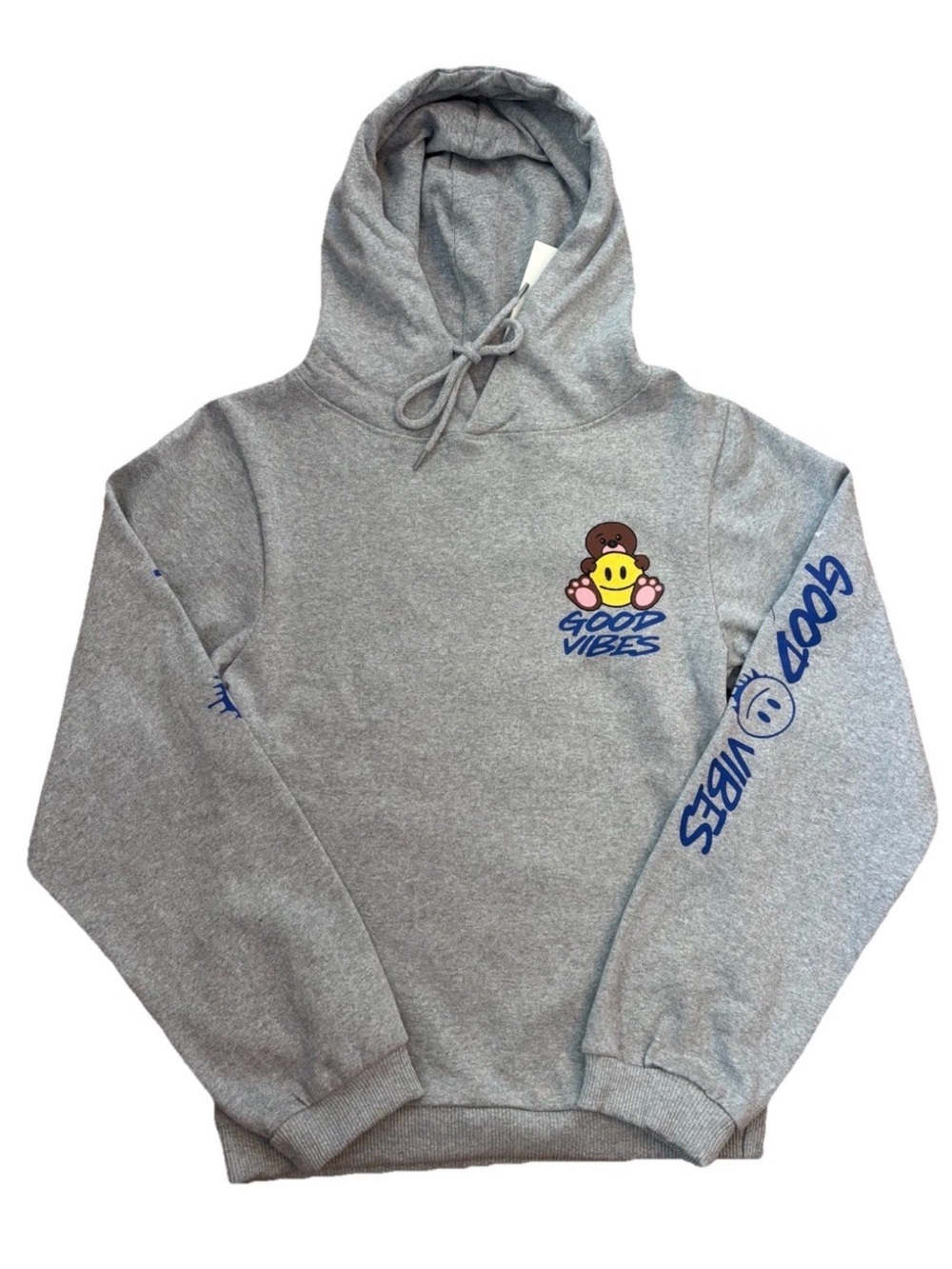 On Fire Girls Gray "Good Vibes" Graphic Hoodie L (12)